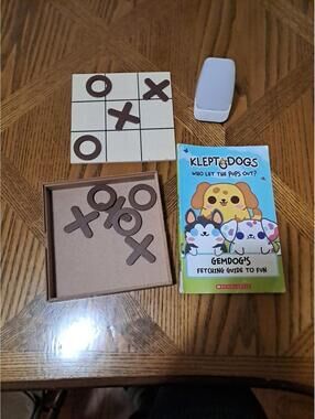 Mixed Lot Of Children Items Tix Tac Toe, Book, Night Light